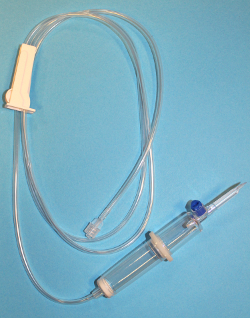 2 part drip chamber infusion set